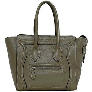 Celine Luggage Micro Tote Bag Beige Leather